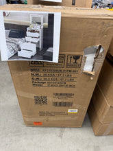 3-Drawer White Wood Makeup Vanity Set Dresser Table with Flip-Top Mirror, See-Through Glass Top, Lights, Stool! (NEW IN BOX)