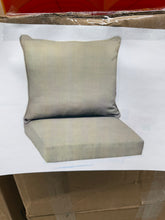 Set of 4 - 22 in. x 24 in. 2-Piece Deep Seating Outdoor Lounge Chair Cushion in Tan, Butts & Backs! (NEW IN BOX’S)