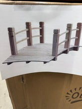 Outsunny 60 in. x 26.5 in. x 19 in. Wooden Stained Finish Garden Footbridge with Safety Railings! (NEW IN BOX)