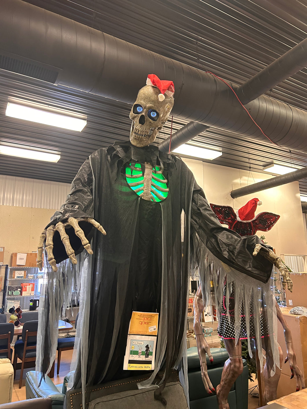 Seasonal Visions 10 ft. Towering Reaper Grim Animated Halloween (CHRISTMAS) Decoration!

-New & ASSEMBLED (Have a box)