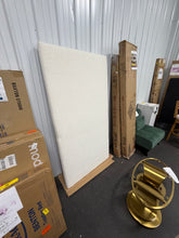 We have this beautiful white bouclé fabric padded KING headboard at an awesome Big Catch price!