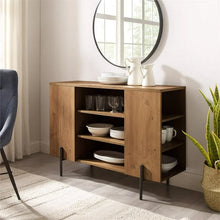 Walker Edison 43" Modern Console Table with Shelves - Oak! (NEW IN BOX)