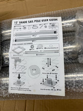 12 ft. Stainless Steel Pole and Kit for Sun Shade Sails- new- no shipping