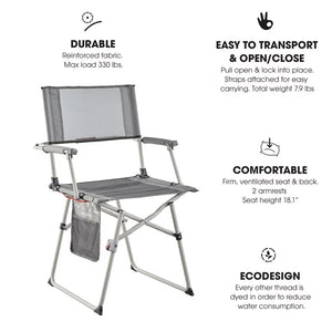 (6 pack) Decathlon Quechua Folding Camping Chair, Gray!