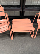 Cowan Matte Coral 3-Piece Metal Outdoor Patio Conversation Seating Set! (NEW & ASSEMBLED - SCRATCHED)