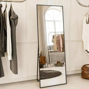 BEAUTYPEAK 64"x21" Full Length Mirror BEAUTY-PEAK Body Dressing Floor Standing Mirrors, Black!

-New in the box