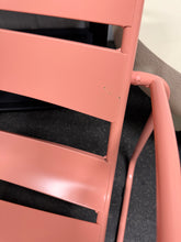 Cowan Matte Coral 3-Piece Metal Outdoor Patio Conversation Seating Set! (NEW & ASSEMBLED - SCRATCHED)