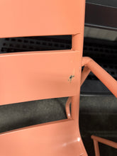 Cowan Matte Coral 3-Piece Metal Outdoor Patio Conversation Seating Set! (NEW & ASSEMBLED - SCRATCHED)