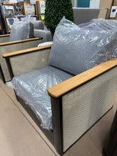 Metal/Wicker Set of 2 Outdoor Chairs, W/Cushions! (NEW)