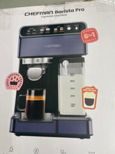 Chefman 20-Bar, 2-Cup Black Stainless Espresso Machine- new in box