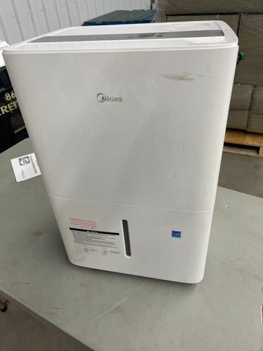 Midea 50 Pint EasyDry Dehumidifier with Built-In Pump- used - missing pump drain hose and intake air filter