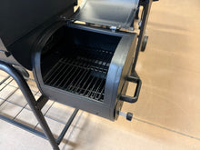 Nexgrill 29 in. Barrel Offset Charcoal Smoker and Grill in Black!! NEW AND ASSEMBLED(MISSING TEMP GUAGE)!!