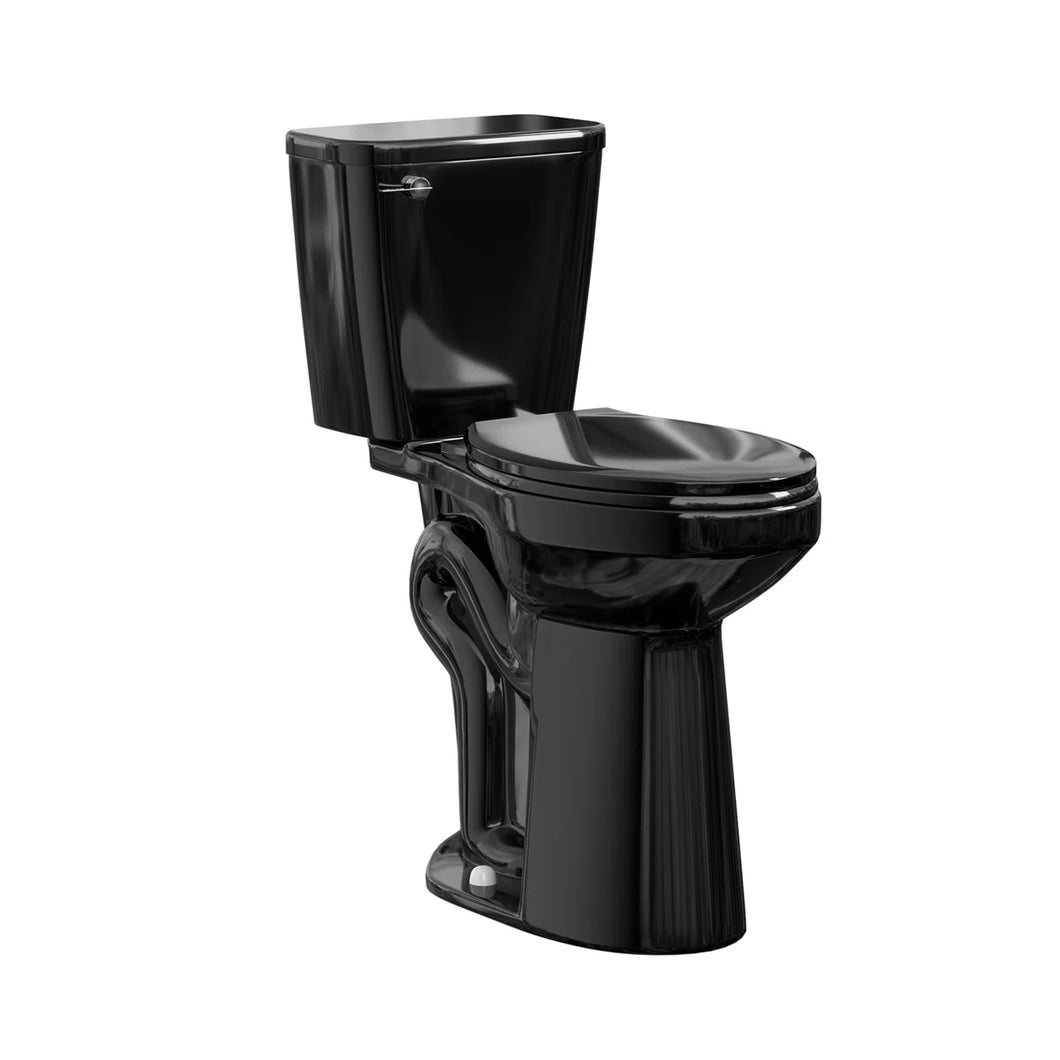 21＂ Extra Tall Toilet 1.28 GPF Elongated Floor Mounted Two-Piece Tall Toilet, Black! (NEW IN BOX)