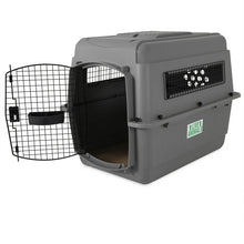 Petmate Sky Kennel IATA Airline Friendly Dog Crate Plastic Travel Pet Carrier, Medium 32" for Dogs 30-50 lb, Gray! (NEW IN BOX)