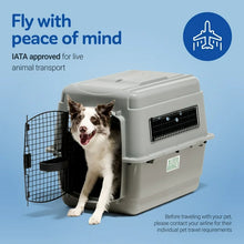 Petmate Sky Kennel IATA Airline Friendly Dog Crate Plastic Travel Pet Carrier, Medium 32" for Dogs 30-50 lb, Gray! (NEW IN BOX)