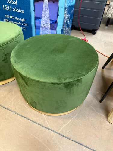 Modway Tilden Large 23 in. Round Performance Velvet Upholstered Ottoman in Moss Green Natural!! BRAND NEW!!