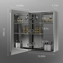 Tyler-Gordon 19.69'' W 27.56'' H Surface Frameless Medicine Cabinet Mirror 3 Fixed! (BRAND NEW IN BOX)