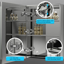 Tyler-Gordon 19.69'' W 27.56'' H Surface Frameless Medicine Cabinet Mirror 3 Fixed! (BRAND NEW IN BOX)