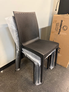 LeisureMod Mace Modern Plastic Dining Side Chair for Indoor and Outdoor, Set of 4! (BRAND NEW)