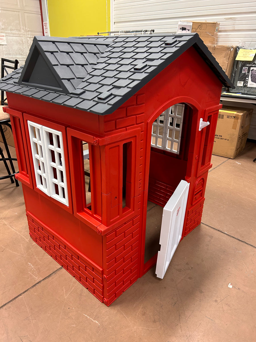 Little Tikes Cape Cottage House, Red with Working Door, Window Shutter ...