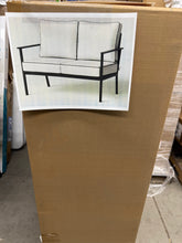 Searsburg Aluminum Deep Seating Outdoor Patio Loveseat - Black - Threshold! (NEW IN BOX)