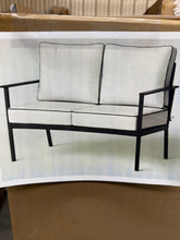 Searsburg Aluminum Deep Seating Outdoor Patio Loveseat - Black - Threshold! (NEW IN BOX)