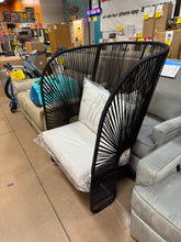Mackworth Patio Statement Armless Chair Black - Threshold! (NEW & ASSEMBLED)