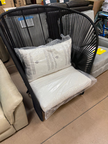Mackworth Patio Statement Armless Chair Black - Threshold! (NEW & ASSEMBLED)
