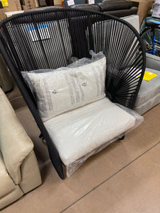 Mackworth Patio Statement Armless Chair Black - Threshold! (NEW & ASSEMBLED)