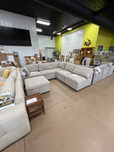 Thomasville Tisdale 6-Piece Modular Sectional with Storage Ottoman — BRAND NEW- ONE SIDE CUSHION IS INCORRECT FABRIC BUT A PRETTY GOOD MATCH!  OUR PRICE ALREADY REDUCED BY $100 FOR THAT REASON!
