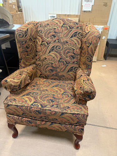 Paisley Cranberry Wing Back Chair!! BRAND NEW!!