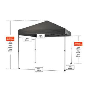 Everbilt
8 ft. X 8 ft. Grey Straight Leg Instant Canopy Pop Up Tent Sto-N-Go- new in bag - grey