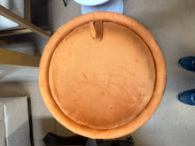 Uixe Modern Orange Velvet Round Accent Storage Ottoman (Set-1)!! BRAND NEW!!