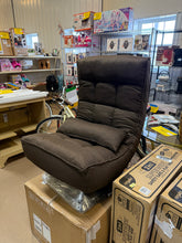 Costway 360° Swivel Floor Chair 5-Level Adjustable Lazy Chair w/ Massage Pillow Brown! (NEW)