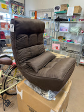 Costway 360° Swivel Floor Chair 5-Level Adjustable Lazy Chair w/ Massage Pillow Brown! (NEW)
