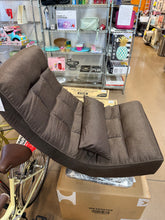 Costway 360° Swivel Floor Chair 5-Level Adjustable Lazy Chair w/ Massage Pillow Brown! (NEW)