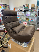 Costway 360° Swivel Floor Chair 5-Level Adjustable Lazy Chair w/ Massage Pillow Brown! (NEW)