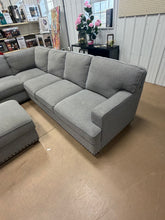 Thomasville Emilee Fabric Sectional with Storage Ottoman- new