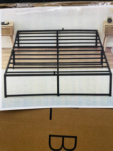 Full Size Bed Frame, 14 inch Metal with 3 in 1 Sturdy Steel Support, No Box Spring Needed, Black Frame! (NEW IN BOX)