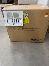 Upholstered Dining Chairs with Linen Blend Fabric and Metal Legs, Modern Armless Side Chairs for Dining Room-Maison Boucle, Set of 2! (NEW IN BOX)