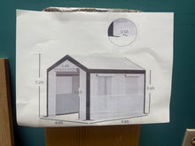 Outsunny 118 in.L x 78.75 in.W x 78.75 in.H Walk-in Garden Fully Enclosed Greenhouse w/ Steel Tubing 4 Windows & 2 Zippered Doors!! NEW IN BOX!!