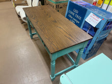 The Pioneer Woman Writing Desk Made With Solid Wood Frame, Teal!! NEW AND ASSEMBLED(MINOR SCUFF ON TOP)!!