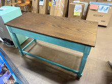 The Pioneer Woman Writing Desk Made With Solid Wood Frame, Teal!! NEW AND ASSEMBLED(MINOR SCUFF ON TOP)!!