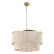 24" 6-Light Dimmable Drum Chandelier! (NEW IN BOX)