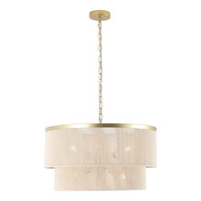 24" 6-Light Dimmable Drum Chandelier! (NEW IN BOX)