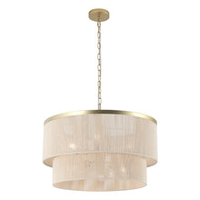 24" 6-Light Dimmable Drum Chandelier! (NEW IN BOX)