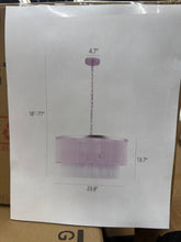 24" 6-Light Dimmable Drum Chandelier! (NEW IN BOX)