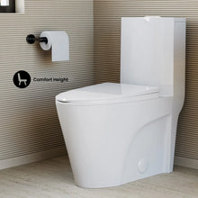 St. Tropez Comfort Height One-Piece Elongated Toilet, Vortex Dual-Flush 1.1/1.6 GPF, White Hardware SM-1T254! (NEW IN BOX)