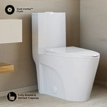 St. Tropez Comfort Height One-Piece Elongated Toilet, Vortex Dual-Flush 1.1/1.6 GPF, White Hardware SM-1T254! (NEW IN BOX)