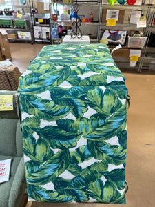 Jordan Manufacturing 72" x 21" Clarmont Seagrass Green Leaves Rectangular Outdoor Chaise Lounge Cushion with Ties and Hanger Loop! (SINGLE - NEW)